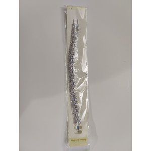 Reserved BNIB silver tennis bracelet with gems (1